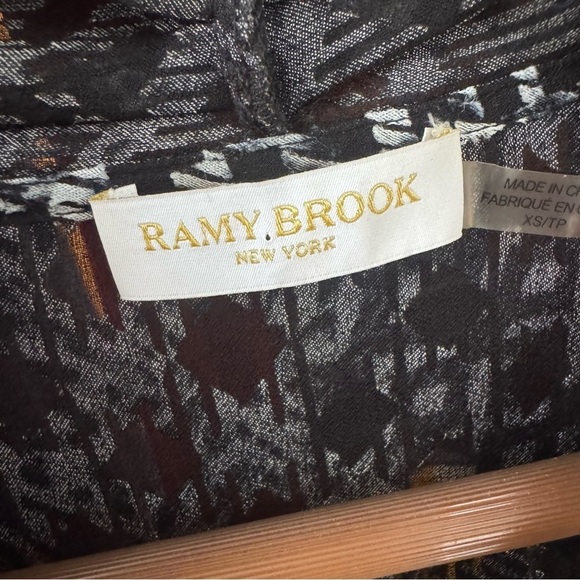 Ramy Brook Printed Bow Neck Blouse - Picture 3 of 8